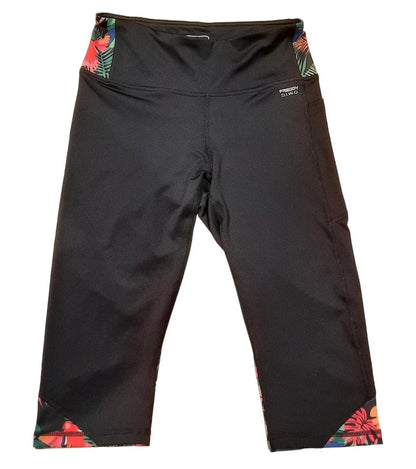 SF8HS410-NTROP4 FRE PANTALONE CORSARO BLACK-TROPICAL ALLOVER