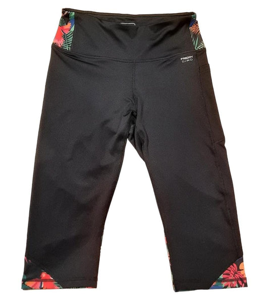 SF8HS410-NTROP4 FRE PANTALONE CORSARO BLACK-TROPICAL ALLOVER