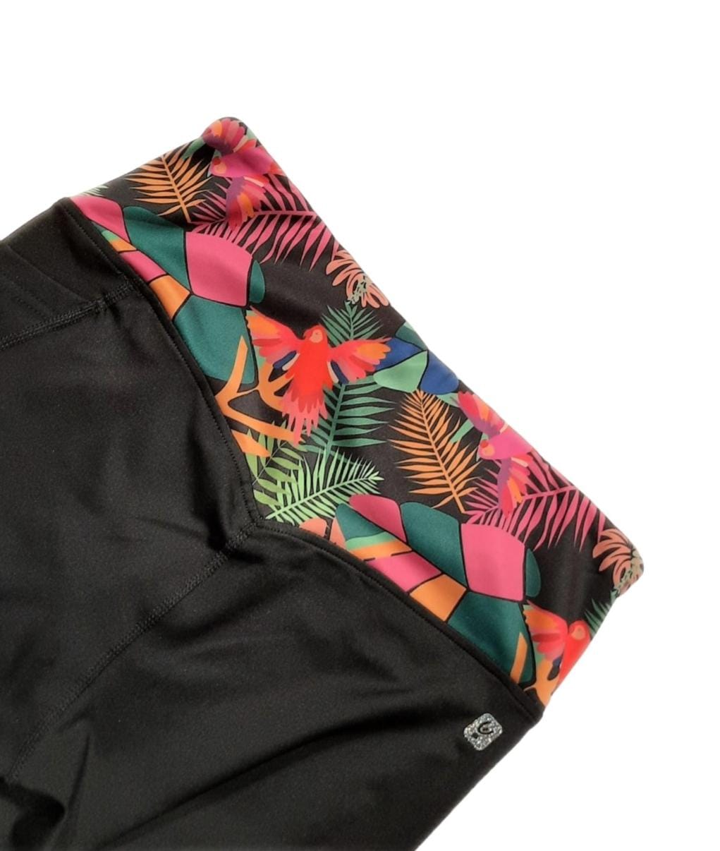 SF8HS410-NTROP4 FRE PANTALONE CORSARO BLACK-TROPICAL ALLOVER