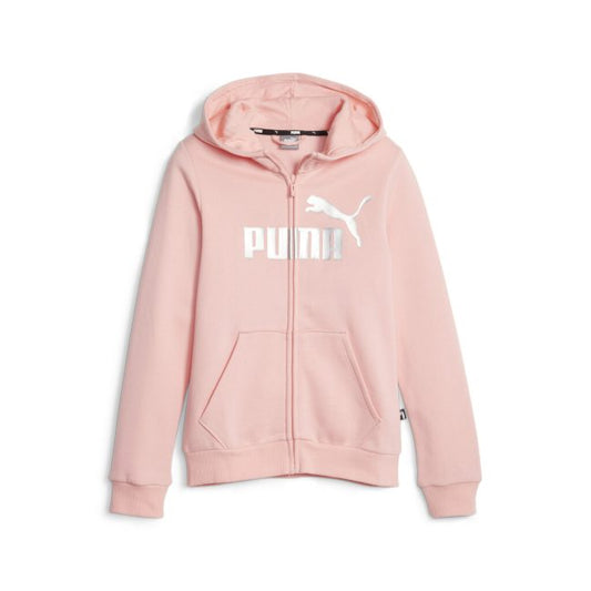 672113-63 ESS+ Logo Full-Zip Hoodie FL G Peach Smoothie