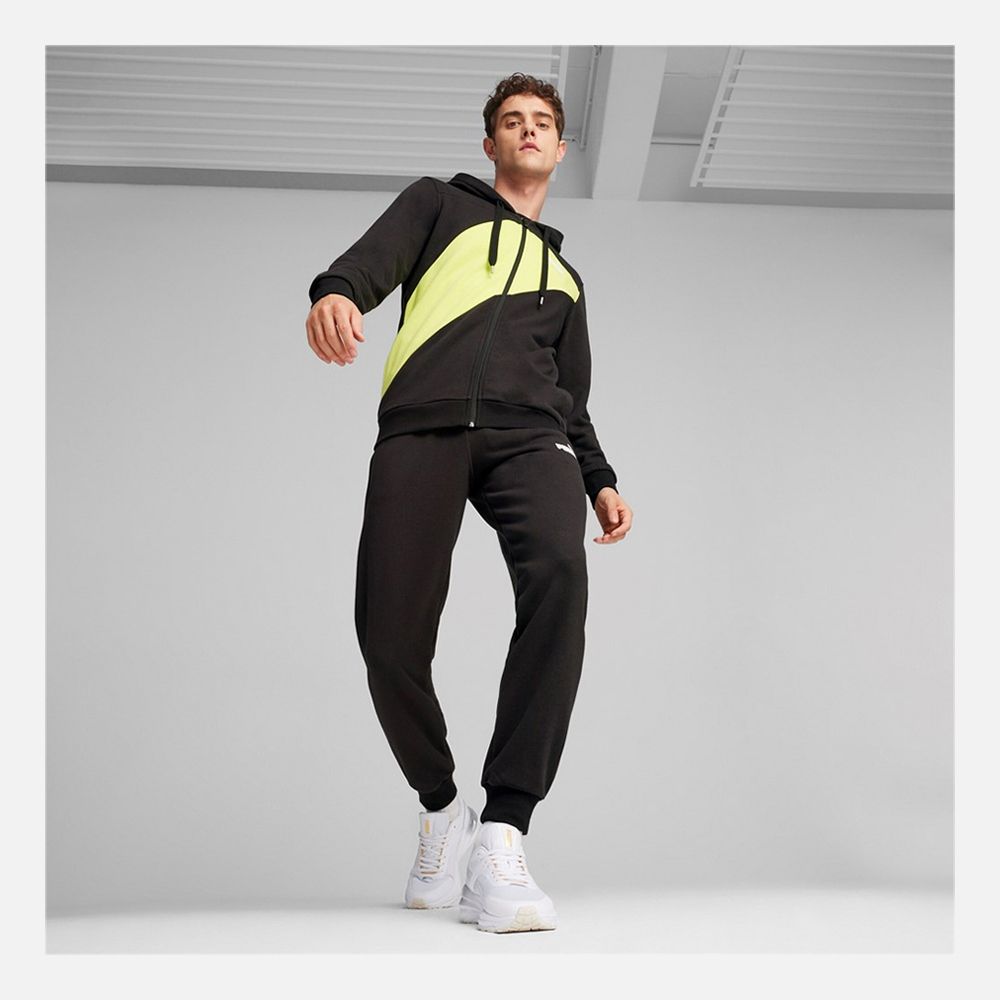 PUM PUMA POWER TRACKSUIT TR BLACK-LIME SHEEN 679730-51