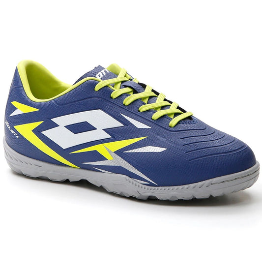 Lotto SOLISTA 700 VI TF JR COASTAL FJORD/ALL WHITE/ACACIA GREEN
scarpe calcetto bambini/ragazzi blu elettrico/giallo/bianco 218137-9GM