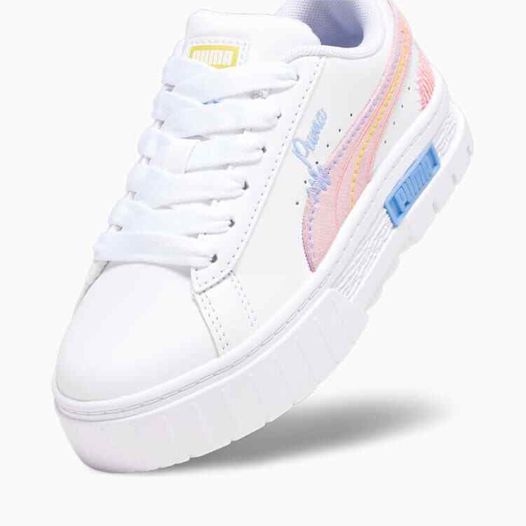 392631-01 Mayze Sweater Wthr Jr White-Blissful Blue-Peach Smoothie