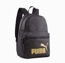 079943-03 PUMA Phase Backpack Black-Golden Logo