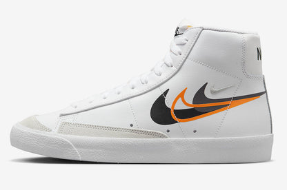 NIKE BLAZER MID '77 WHITE/BLACK-BRIGHT MANDARIN-MEDIUM ASH FN7809-100