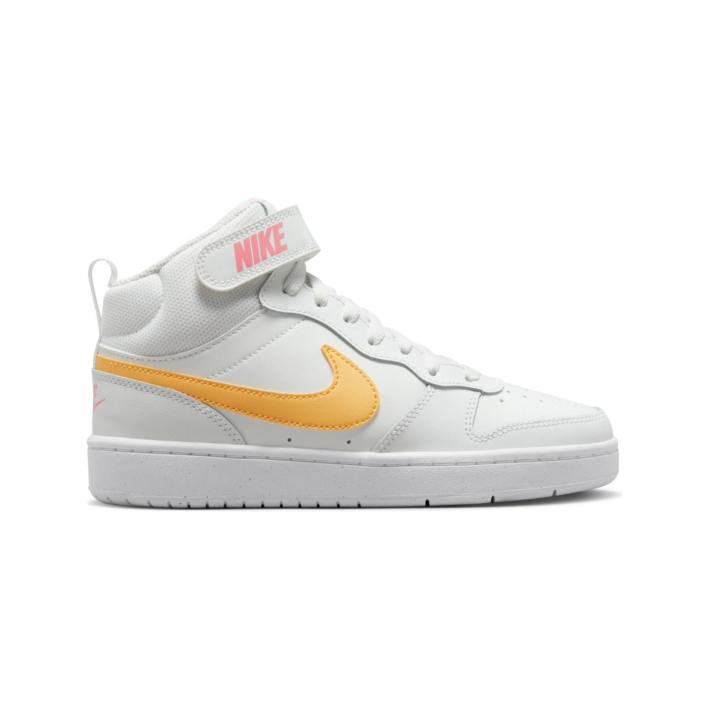 CD7782-112 Nike Court Borough Mid 2 SUMMIT WHITE/TOPAZ GOLD-CORAL CHALK