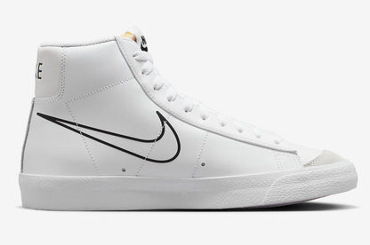 NIKE BLAZER MID '77 WHITE/BLACK-BRIGHT MANDARIN-MEDIUM ASH FN7809-100