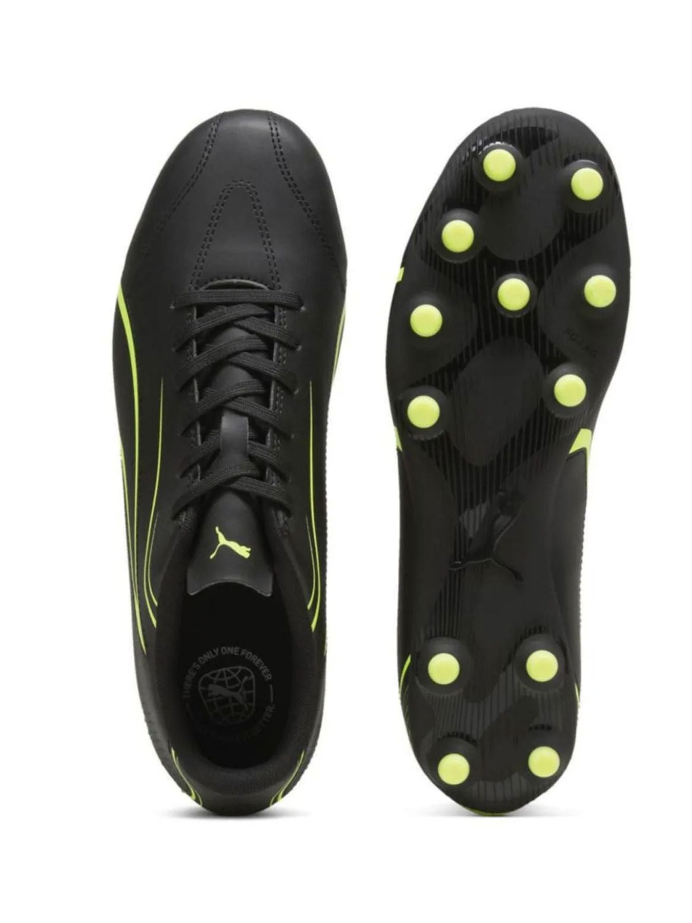 PUMA VITORIA FG/AG JR BLACK-ELECTRIC LIME 107486-03
