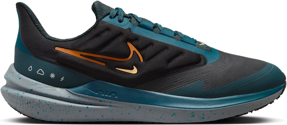 Nike Winflo 9 Shield BLACK/SAFETY ORANGE-GEODE TEAL DM1106-002