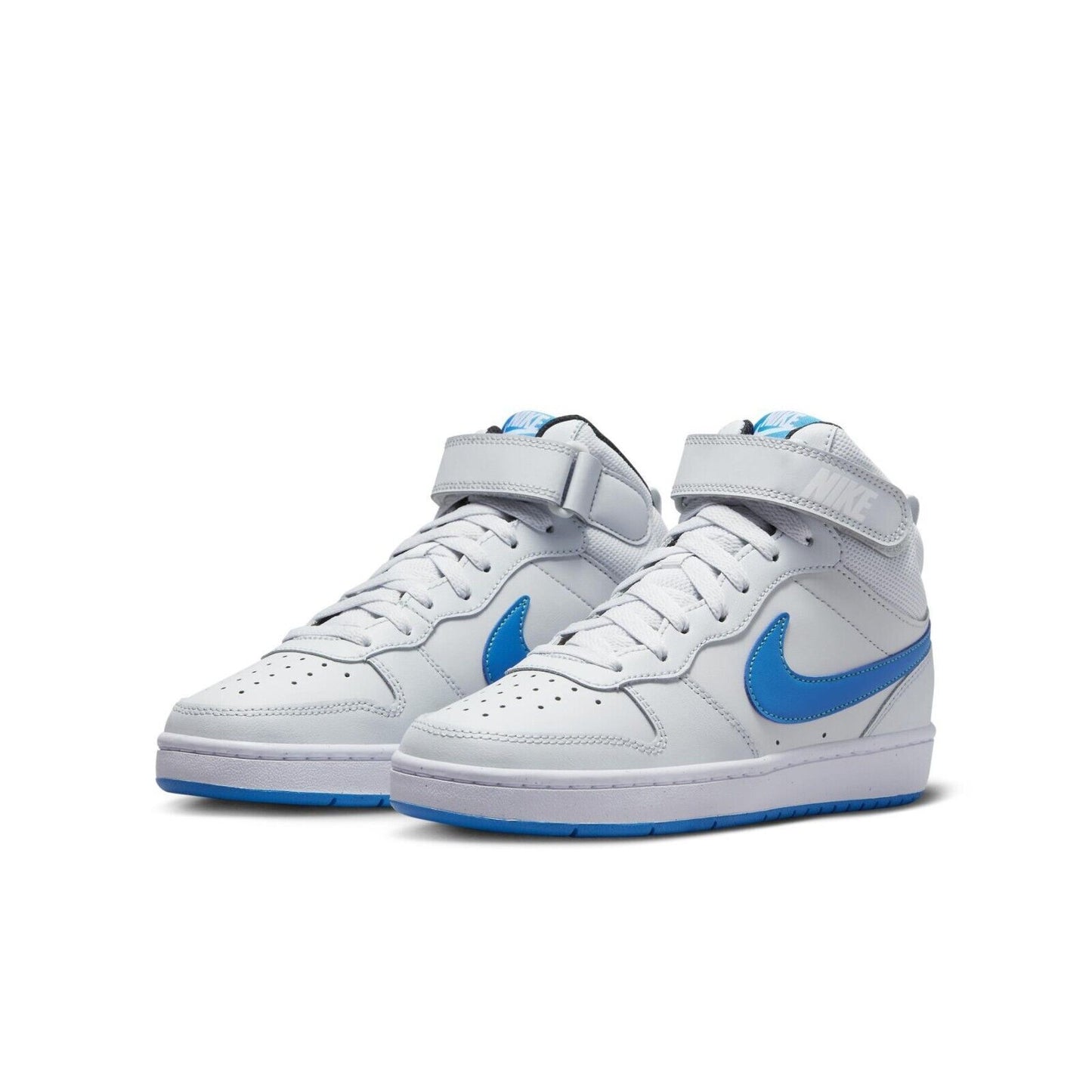 CD7782-012 Nike Court Borough Mid 2 PURE PLATINUM/PHOTO BLUE-WHITE