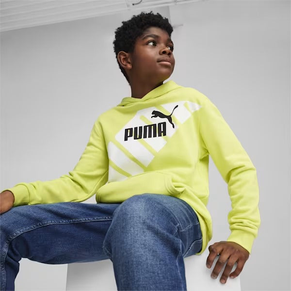 PUM PUMA POWER GRAPHIC HOODIE TR B LIME SHEEN 679256-38