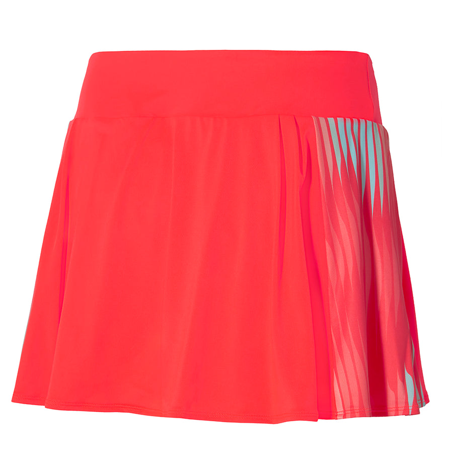 MIZUNO TENNIS PRINTED FLYING SKIRT W FIERRY CORAL 62GBA20153
