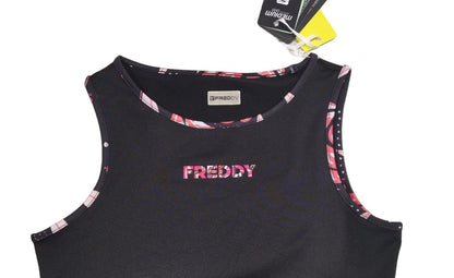S4WSFB4-NFLO69 FRE TOP BLACK-ALLOVER TROPICAL PINK