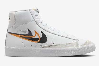 NIKE BLAZER MID '77 WHITE/BLACK-BRIGHT MANDARIN-MEDIUM ASH FN7809-100