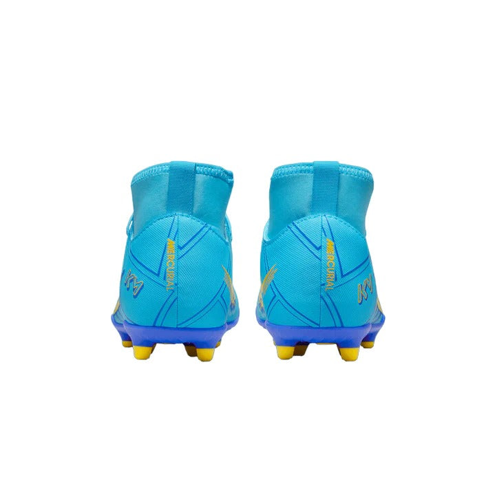 DO9789-400 Nike Jr. Mercurial Superfly 9 Club KM FG/MG BALTIC BLUE/WHITE