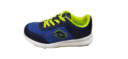Lotto EVOLITE AMF III MLG JR DRESS BLUE/VALLARTA BLUE/ACACIA GREEN scarpe corsa bambini/ragazzi blu/giallo 218205-9G1