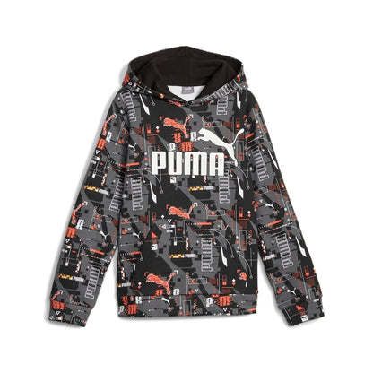 676829-01 ESS+ FUTUREVERSE AOP Hoodie FL B Black