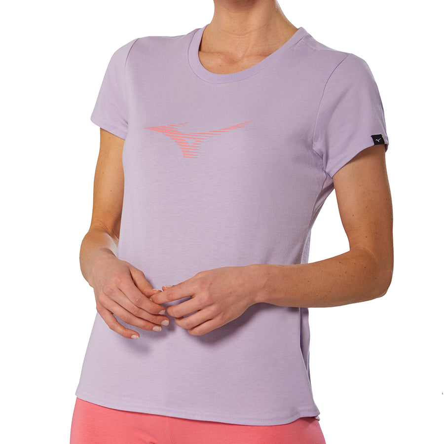 MIZUNO ATHLETIC RB TEE W PASTEL LILAC K2GAA20169