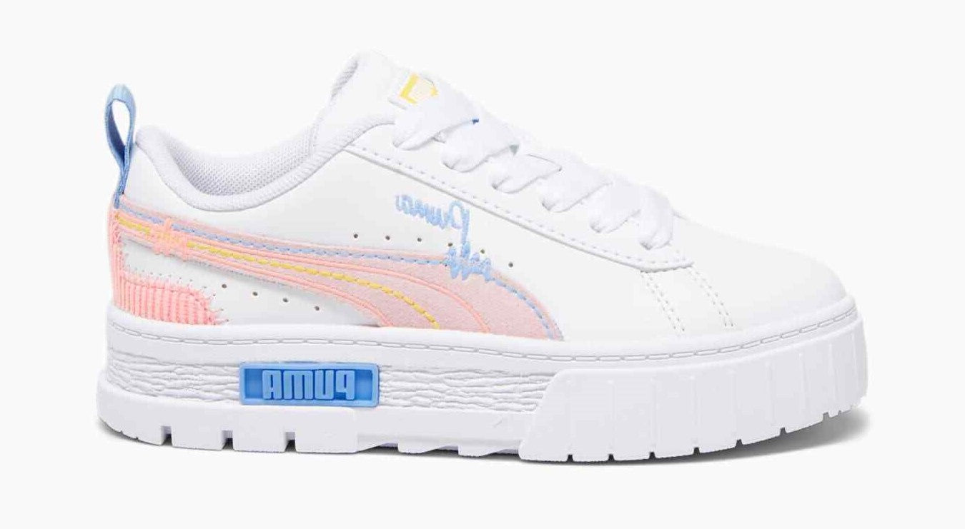 392631-01 Mayze Sweater Wthr Jr White-Blissful Blue-Peach Smoothie