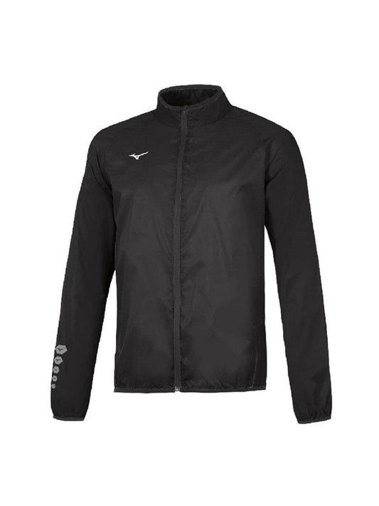 Mizuno UNISEX AUTHENTIC RAIN JACKET giacca antipioggia unisex adulto Nero/giallo Fluo full zip U2EE710109