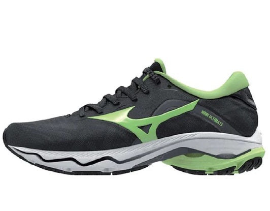 Mizuno WAVE ULTIMA 13 scarpe running corsa uomo nero/giallo lime J1GC221852