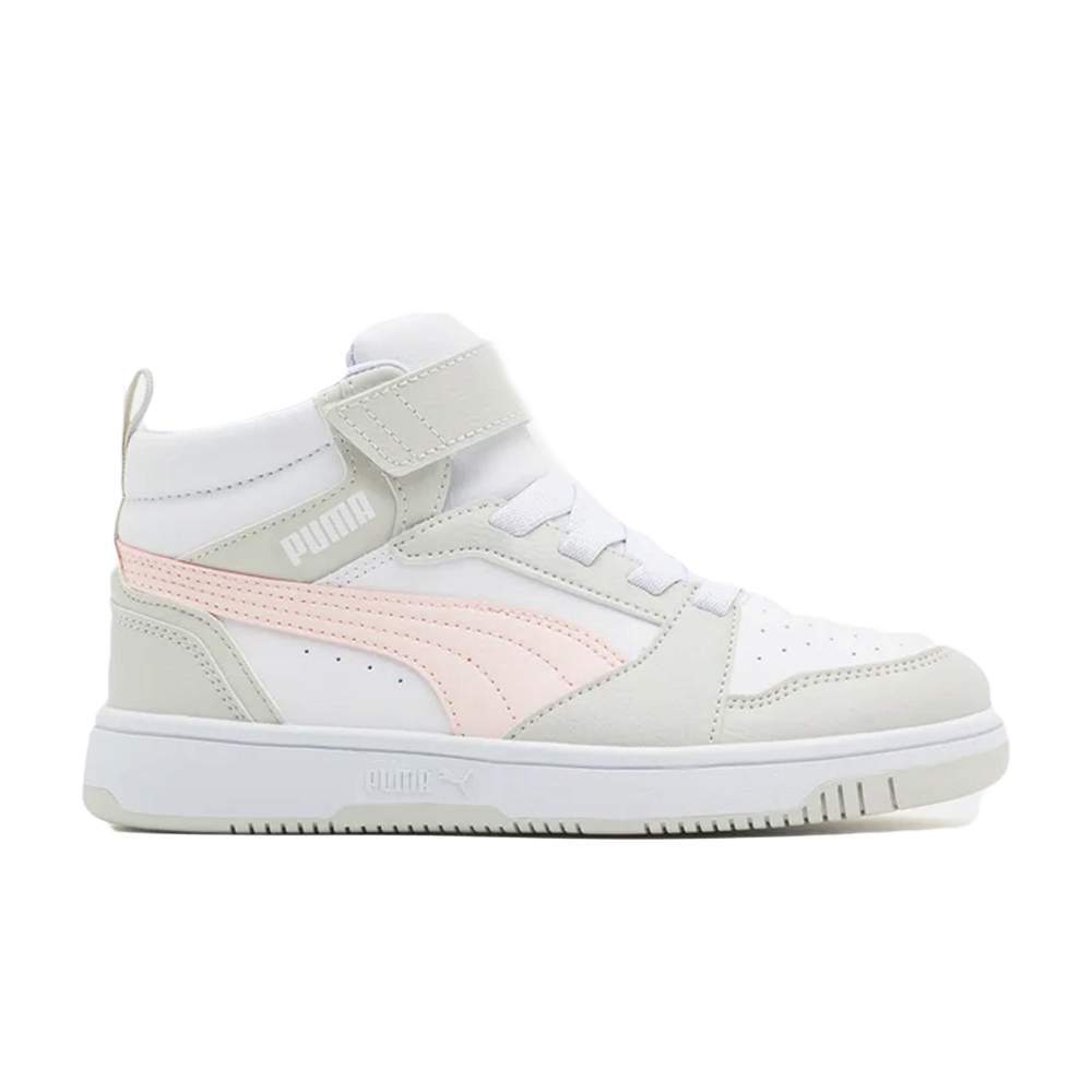 393832-04 Puma Rebound V6 Mid AC+ PS White-Frosty Pink-Sedate Gray