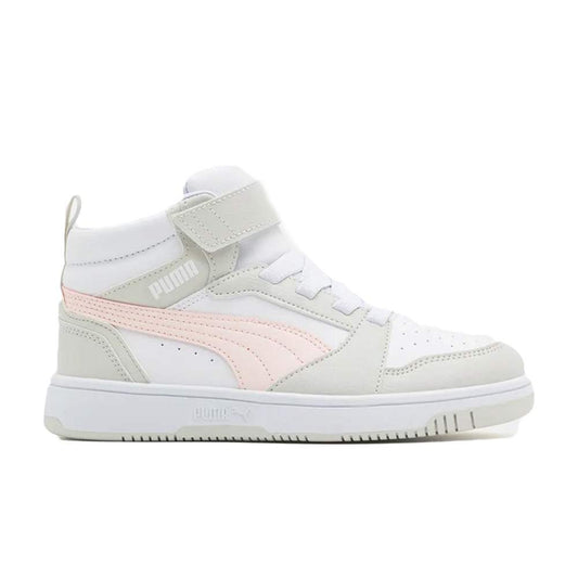 393832-04 Puma Rebound V6 Mid AC+ PS White-Frosty Pink-Sedate Gray