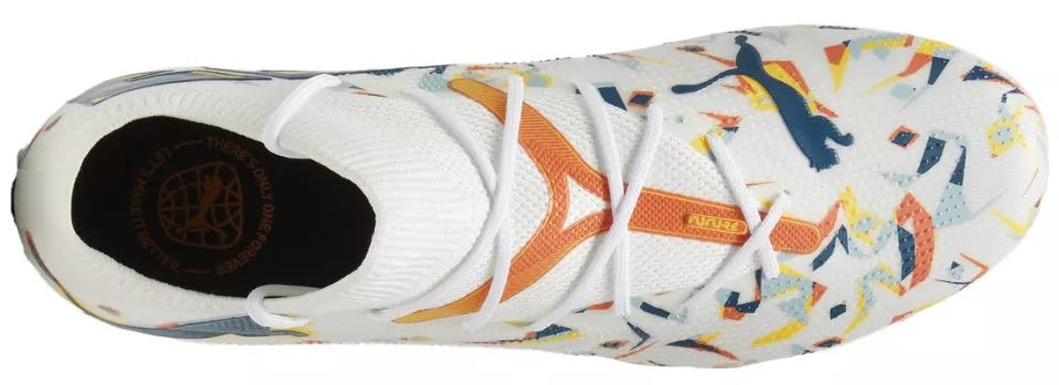 PUM FUTURE 7 MATCH CREATIVITY FG/AG WHITE-OCEAN TROPIC-TURQUOISE SURF-HOT HEAT-SUN STREAM 107845-01