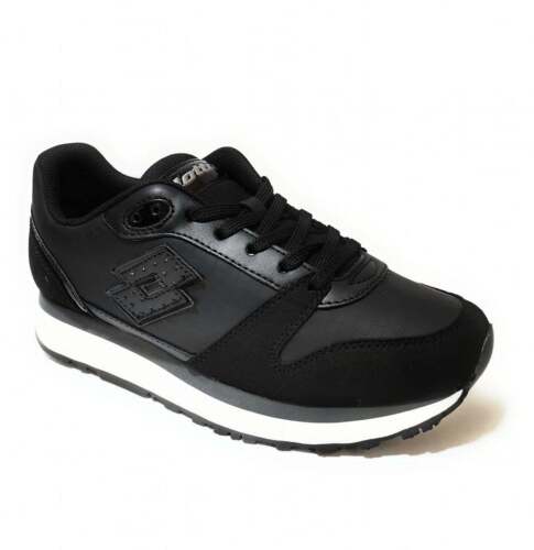 Lotto TRAINER WEDGE AMF V CROSS ALL BLACK scarpe passeggio donna nero 218118-1CL