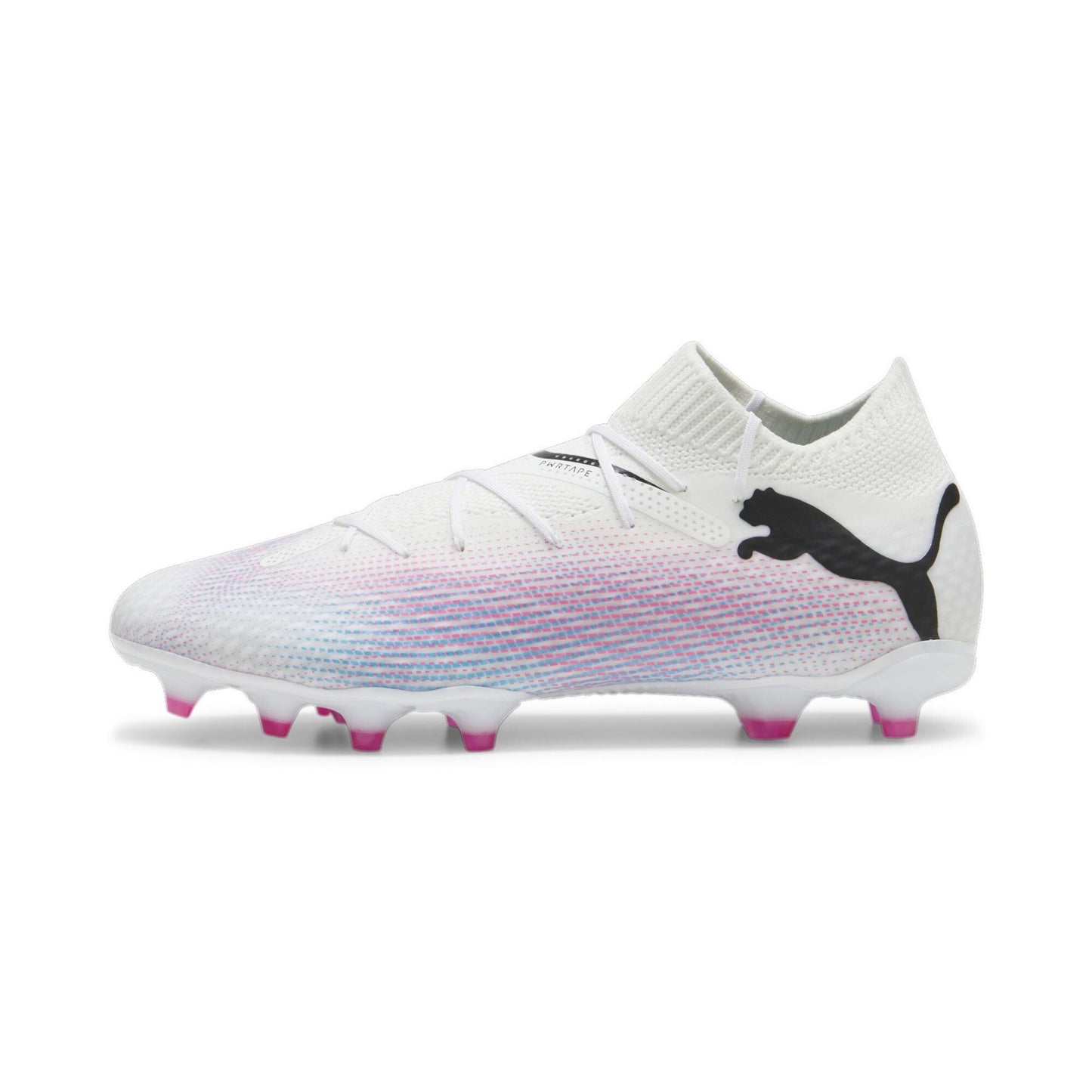 PUMA FUTURE 7 PRO FG/AG JR WHITE-BLACK-POISON PINK 107728-01
