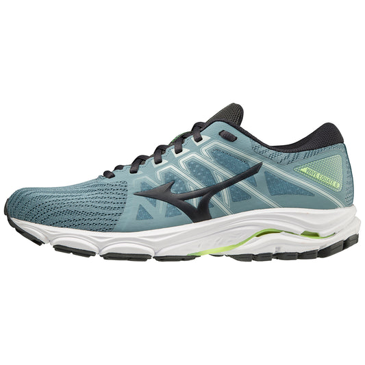 Mizuno WAVE EQUATE 6 scarpe running corsa anti pronazione stabile uomo grigio chiaro/verde acido J1GC224815