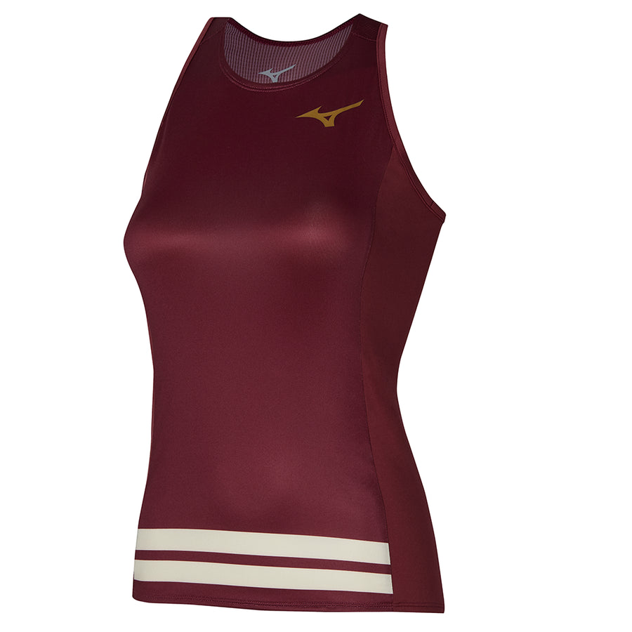 MIZUNO TENNIS PRINTED TANK W CABERNET 62GAA20262
