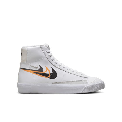 NIKE BLAZER MID NN GS WHITE/BLACK-BRIGHT MANDARIN-MEDIUM ASH FN7788-100