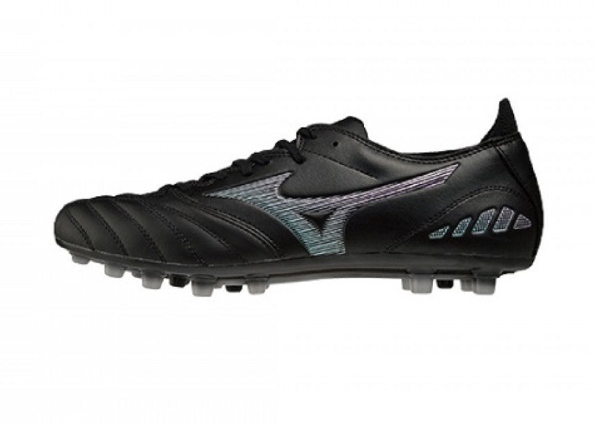 Mizuno MORELIA NEO PRO AG scarpe calcio uomo nero/iridescente vera pelle P1GA228499