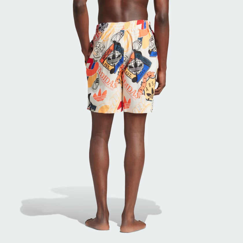 ADIDAS LEISURE SWIMSHR OWHITE/FLAORA IT8636