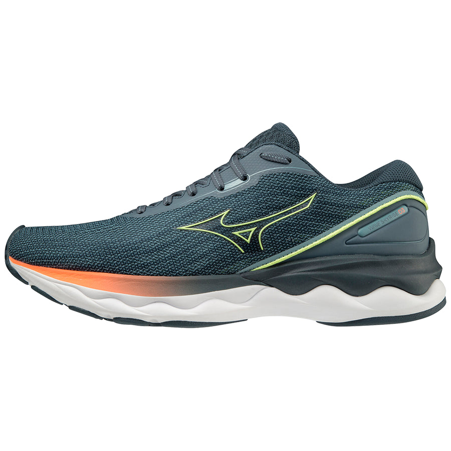 Mizuno WAVE SKYRISE 3 energy scarpe running corsa uomo blu petrolio/giallo/arancio J1GC220981
