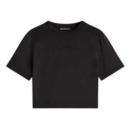 FREDDY T-SHIRT MANICA CORTA BLACK DIRECT DYED ALISONS401-NX
