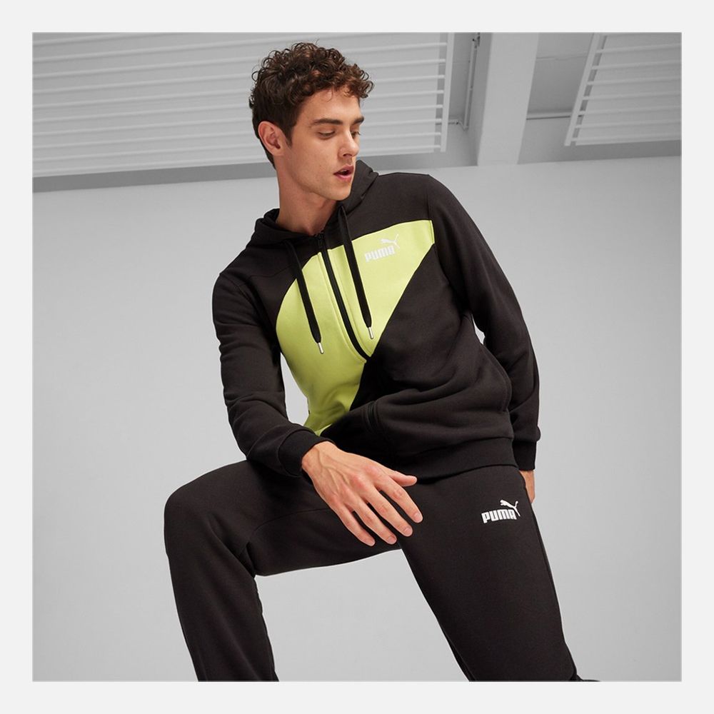 PUM PUMA POWER TRACKSUIT TR BLACK-LIME SHEEN 679730-51