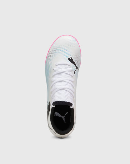 PUMA FUTURE 7 PLAY TT JR WHITE-BLACK-POISON PINK 107737-01