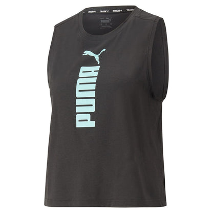 523080-51 Puma Fit Tri-blend Tank PUMA Black-Electric Peppermint