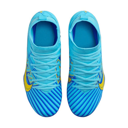 DO9789-400 Nike Jr. Mercurial Superfly 9 Club KM FG/MG BALTIC BLUE/WHITE
