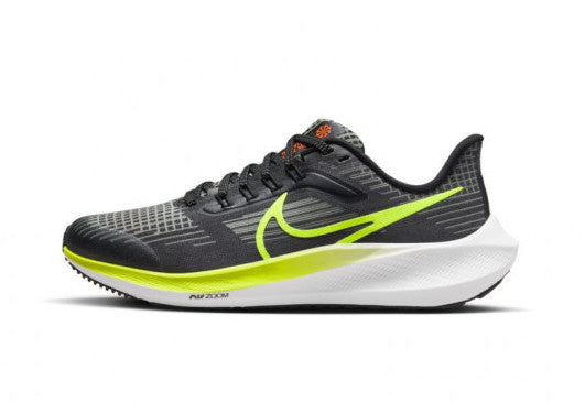 Nike Air Zoom Pegasus 39 BLACK/VOLT-BARELY VOLT-TOTAL ORANGE scarpe running bambini/ragazzi grigio/giallo fluo DM4015-002