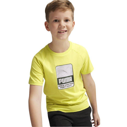 PUM ACTIVE SPORTS GRAPHIC TEE B LIME SHEEN 679206-38