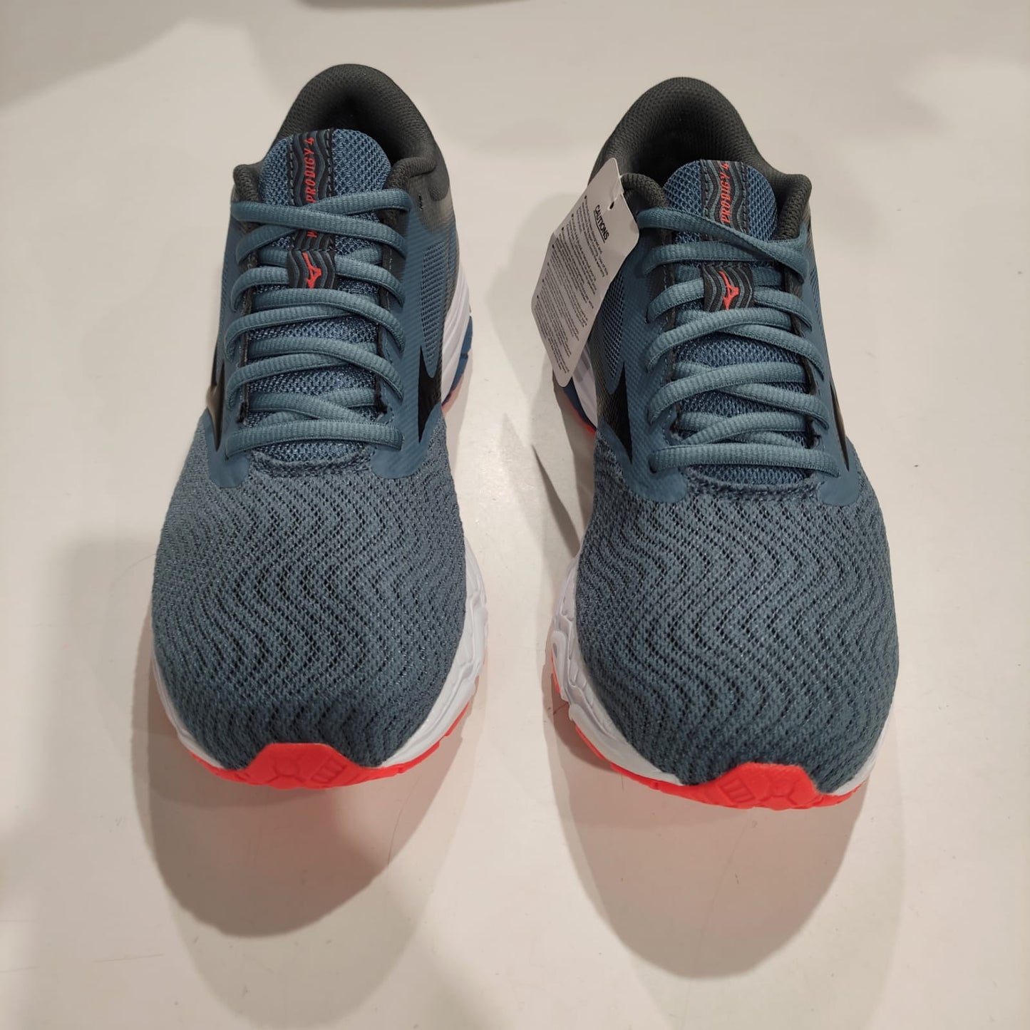 Mizuno WAVE PRODIGY 4 scarpe running corsa uomo anti verde celeste polvere/grigio/nero J1GC221051