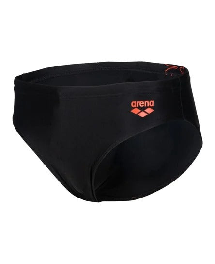 005105540 BOY'S SWIM BRIEFS GRAPHIC BLACK-FLOREALE