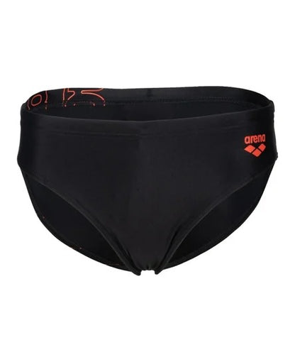 005105540 BOY'S SWIM BRIEFS GRAPHIC BLACK-FLOREALE