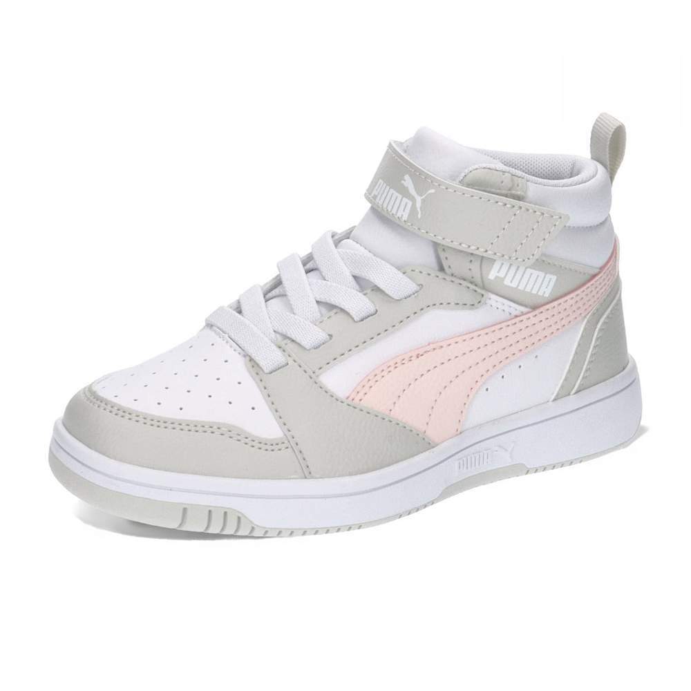 393832-04 Puma Rebound V6 Mid AC+ PS White-Frosty Pink-Sedate Gray