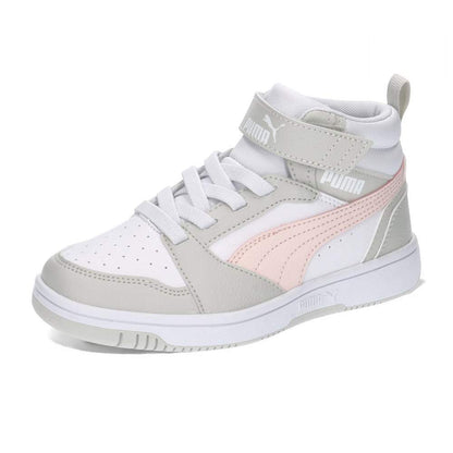 393832-04 Puma Rebound V6 Mid AC+ PS White-Frosty Pink-Sedate Gray