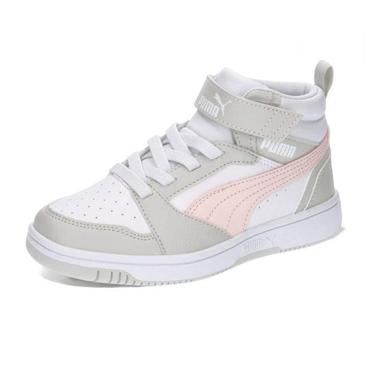 393832-04 Puma Rebound V6 Mid AC+ PS White-Frosty Pink-Sedate Gray