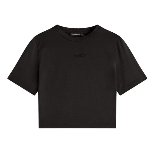 FREDDY T-SHIRT MANICA CORTA BLACK DIRECT DYED ALISONS401-NX
